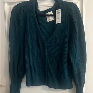 Abercrombie & Fitch Teal Knit Sweater
